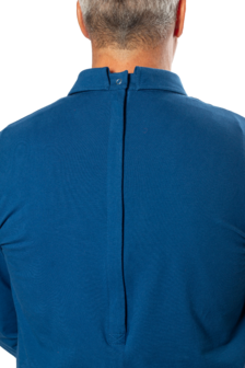 Plukpak blauw poloshirt korte mouw grijze Jeans