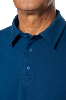 Plukpak blauw poloshirt korte mouw grijze Jeans