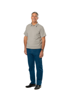 Plukpak Grijs Poloshirt korte mouw Blauwe Jeans