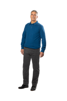 Plukpak Blauw Poloshirt lange mouw Grijze Jeans