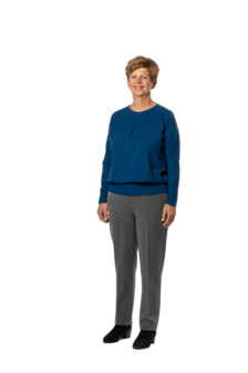 Plukpak Blauw Shirt lange mouw grijze pantalon