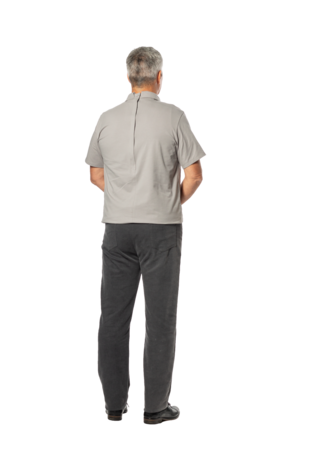 Plukpak grijs poloshirt korte mouw grijze Jeans