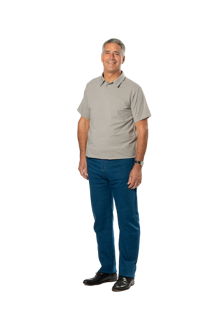 Plukpak Grijs Poloshirt korte mouw Blauwe Jeans