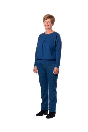 Plukpak blauw shirt lange mouw Blauwe Jeans