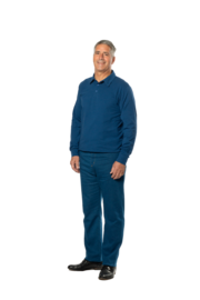 Plukpak Blauw Poloshirt lange mouw Blauwe Jeans
