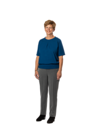 Plukpak Blauw Shirt korte mouw grijze pantalon