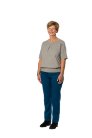 Plukpak Grijs Shirt korte mouw blauwe jeans